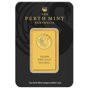 10 oz Perth Mint Gold Bar – 99.99% Pure Gold in Tamper-Evident Assay