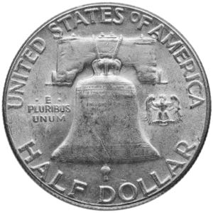 Junk silver half dollar reverse - Liberty Bell design (1954–1963)