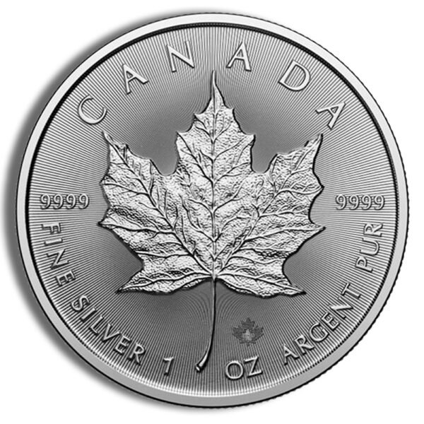 2025 1 oz Canadian Silver Maple Leaf Coin - Brilliant Uncirculated - .9999 Fine Silver - Image 2