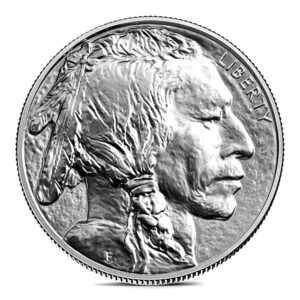 Close-up of a Buffalo silver coin used in Ponte Vedra precious metals transactions