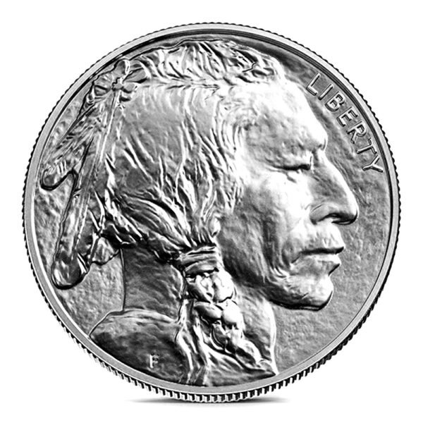 Close-up of a Buffalo silver coin used in Ponte Vedra precious metals transactions
