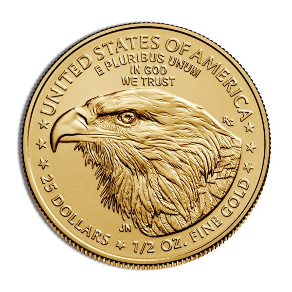 1/2 oz American Gold Eagle Coin - Random Year - Brilliant Uncirculated - .9167 Fine Gold - Image 2