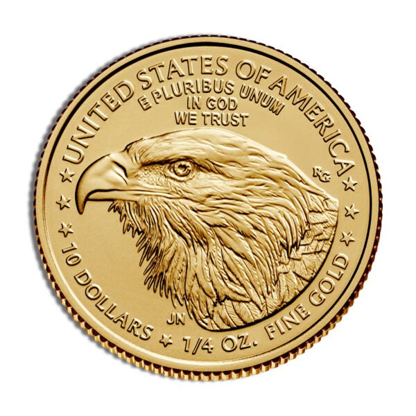 1/4 oz American Gold Eagle Coin - Random Year - Brilliant Uncirculated - .9167 Fine Gold - Image 2