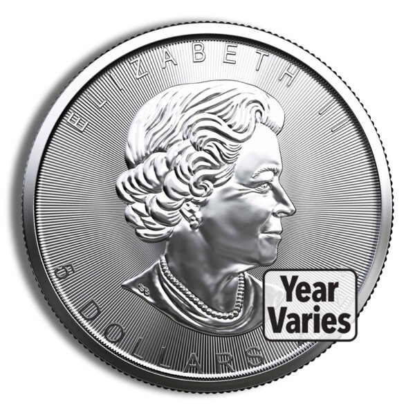 1 oz Canadian Silver Maple Leaf Coin - Random Year - Brilliant Uncirculated - .9999 Fine Silver - Image 2