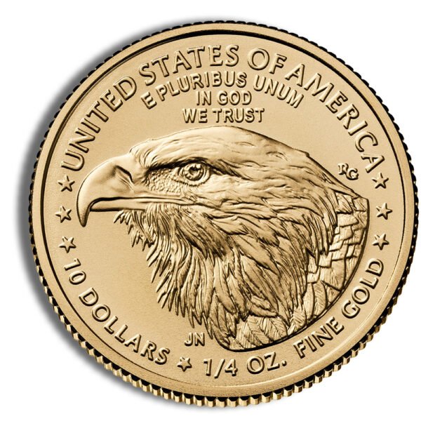 2025 1/4 oz American Gold Eagle Coin - Brilliant Uncirculated - .9167 Fine Gold - Image 2