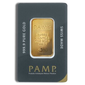 1 oz PAMP Suisse Gold Bar - Brilliant Uncirculated - .9999 Fine Gold