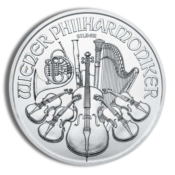 1 oz Austrian Silver Philharmonic Coin - Random Year - Brilliant Uncirculated - .999 Fine Silver