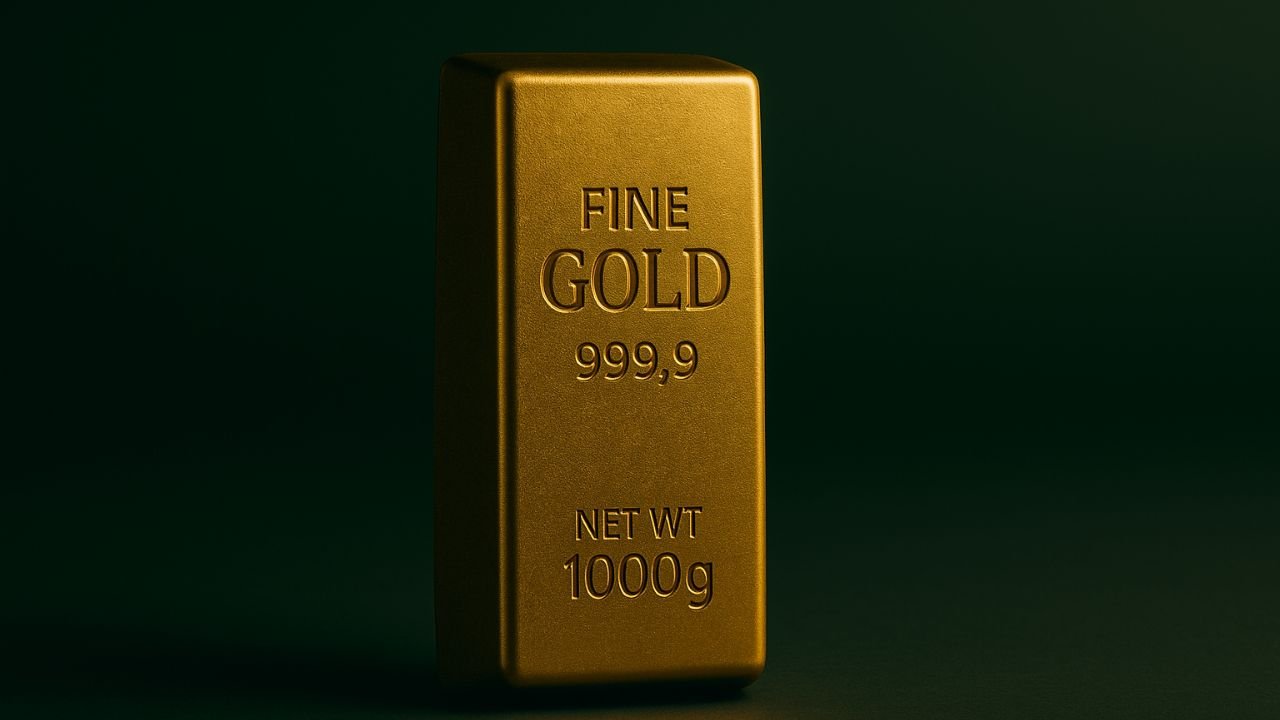 Valcambi gold bars and American Gold Eagle coin beneath blog headline about selling gold in Florida